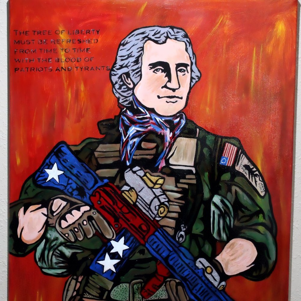 Original Painting "Patriots, Tyrants, and Revolutionaries" by NYC artist Ghost